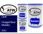 Preview: Opel, Chagall Blue Metallic, 3VU: 500ml Lackdose + 500ml Klarlack + 250ml Härter - Set, von ATW Autoteile West.